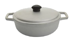 CALDERO DE ALUMINIO NATURAL FUNDIDO 26 CM